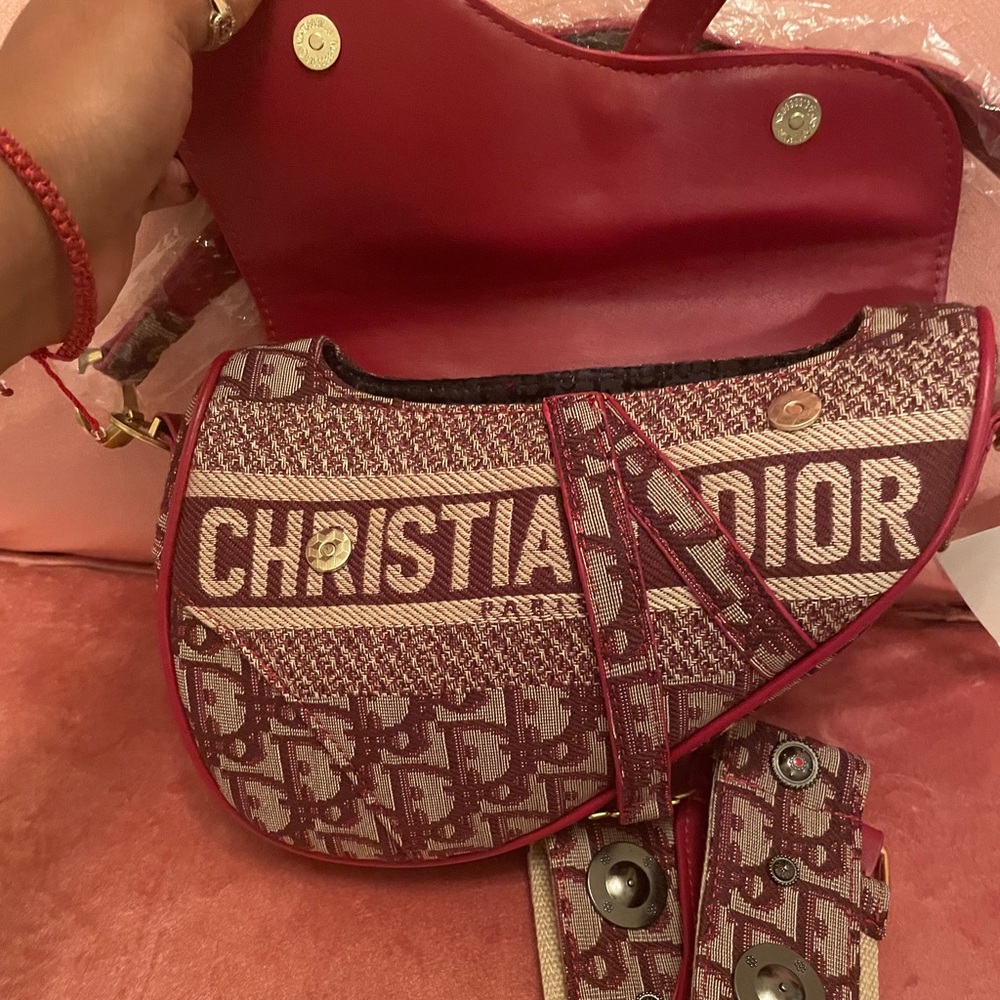 COPY - **Dior** saddle bag red color